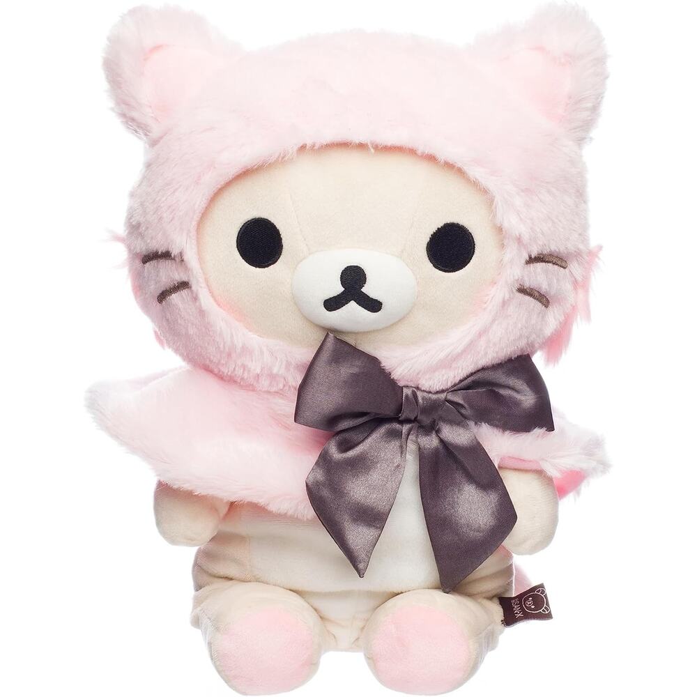 NEW with Tags Korilakkuma San-X Original Dressed in a Pink Hooded Cat Capelet